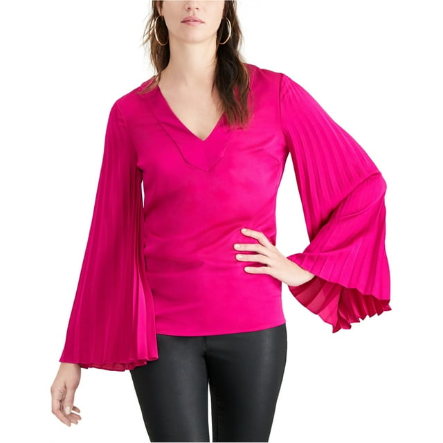 Blusa de manga plisada Trina Turk Almande para Mujer rosa XS