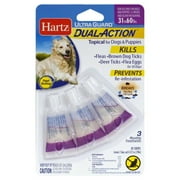 Angle View: Hartz UltraGuard Dual Action Flea & Tick Topical for Large Dogs, 3 Monthly Treatments