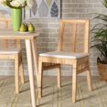 thumbnail image 2 of bali & pari Suci Modern Bohemian Natural Brown Rattan 2-Piece Dining Chair Set, 2 of 5