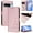 Pink, variant on For Google Pixel 8 Pro Litter Panda Embossing Leather Phone Case with RFID Blocking Card Slot Wallet Magnetic Clasp Lanyard Flip Stand Case,Black,For Google Pixel 8 Pro