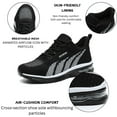 thumbnail image 5 of CHICVOMEY Womens Fashion Lightweigh Running Shoesv Air Cushion Genuine Leather Athletic Mesh Breathable Jogging Sneakers Arch Support Non Slip Gym Workout, 5 of 8