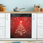 GZHJMY Merry Christmas Tree -k Dishwasher Magentic Cover,Kitchen Magnet Refrigerator Decal, Home Appliances Decorative Stickers 23inch W x 26inch H