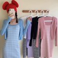 thumbnail image 2 of Cardigan à Manches Longues pour Femmes, Col en V, Boutons, Section Courte, Nombril Exposé, 2 of 6