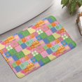 thumbnail image 2 of Pioneer Flower Floral Print Pattern Bathroom Rugs Mat, Non Slip Microfiber Bathroom Rug with Rubber Backing, Soft Mats for Bathroom Floor Tub Shower, 17"x27", 2 of 5