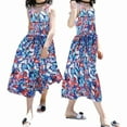 thumbnail image 5 of Rovga Girls Summer Dresses Summer Chiffon Floral Prints Wide Leg Jumpsuit Bohemian Style Sundress Sleeveless Loose Dresses Blue Sweet Daily Wear 13-14 Years, 5 of 6