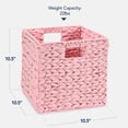thumbnail image 2 of Best Choice Products 10.5x10.5in Hyacinth Storage Baskets, Set of 5 Multipurpose Collapsible Organizers - Pink, 2 of 9