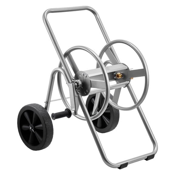 VEVOR Water Hose Reel Cart, 200/300 ft High-Pressure Garden Hose Cart, Hoses Reel Carts with Two Wheels, Handle & Heavy-Duty Mesh Storage Basket, Portable Hoses Reels for Garden Watering, Car Washing