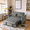Dark Grey, variant on Gewnee 3-in-1 Convertible Futon Sofa Bed – 52.75" Velvet Pull-out Sofa Bed with Reclining Backrest,Side Pockets & 2 Toss Pillows – for Living Room,Apartment,Dorm(Black)