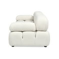 thumbnail image 4 of Marcel 72.5" Bubble Modular Modern 2-Piece Loveseat Sofa, Ivory White Boucle, 4 of 8