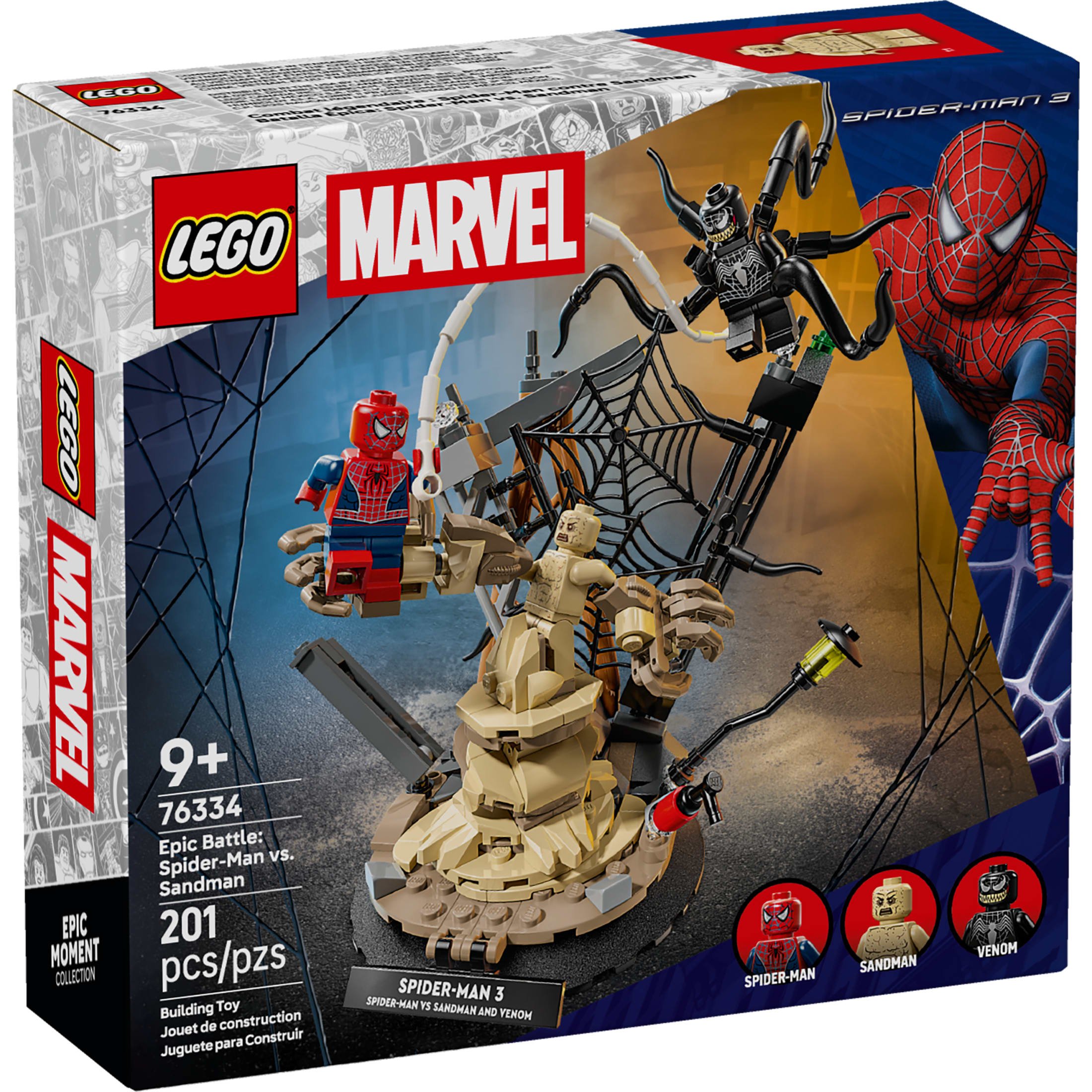 LEGO Marvel Batalla Épica: Spider-Man vs. Sandman Juguete de Construcción para Niños y Niñas - Set de Juego de Superhéroes con Minifiguras de Venom, Sandman y Spider-Man - Idea de Regalo para Cumpleaños - Mayores de 9 - 76334 2