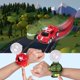 thumbnail image 2 of Coche Tomatong 2023 a control remoto con luz LED para niños, color rojo, 2 of 6