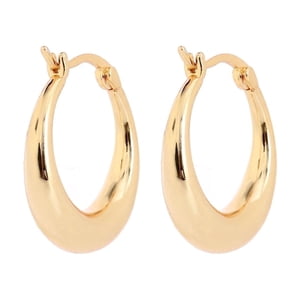 Amy & Annette 14K Gold Graduated Hoop Huggie Earrings