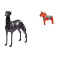 thumbnail image 1 of Estatua de perro de resina,Estatua de perro de resina con forma de animal,Escultura coleccionable para escritorio,decoración del hogar,Figura de escritorio,Estatua tradicional sueca del, 1 of 8