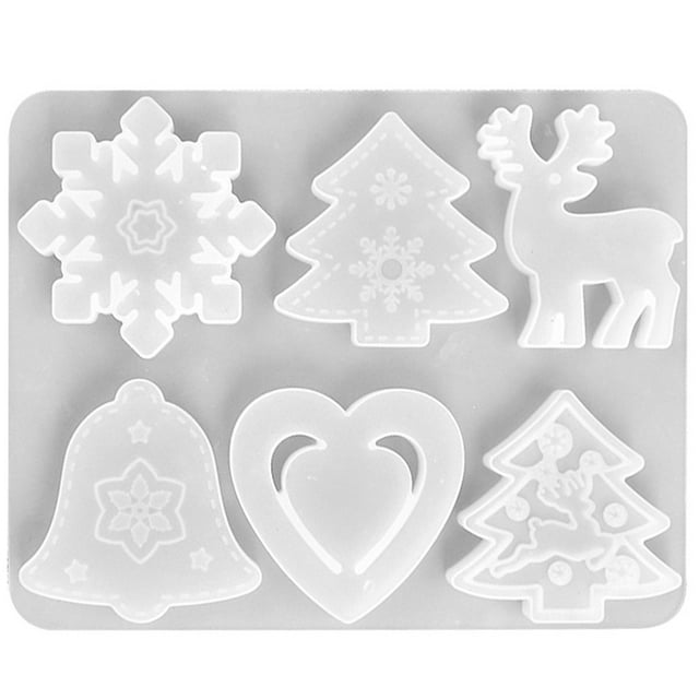 Bangcool Christmas Epoxy Mold DIY Festive Cute Silicone Casting Mold Resin Making Mold