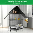 thumbnail image 3 of golytefs Bird Cage with Rolling Stand Bird Villa for Medium & Large Birds (Black), 3 of 9