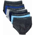 thumbnail image 3 of Fruit of the Loom Men's Cotton Tag-free Fashion Briefs,Assorted 6 Pack,X-Large, 3 of 3
