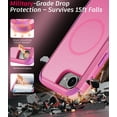 thumbnail image 4 of Diverbox for iPhone 16e 17e Case [Compatible with MagSafe] [Shockproof] [Dropproof] [with Screen Protector ] Heavy Duty Protection Phone Case Cover for Apple iPhone 16e 17e 6.1 inch(Pink), 4 of 7