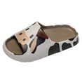 thumbnail image 6 of Cloud Slides for Women and Men Platform House Slippers Nonslip Quick Drying Soft Lightweight Shower Shoes Slip on Open Toe Sandals Khaki Size 8.5, 6 of 7