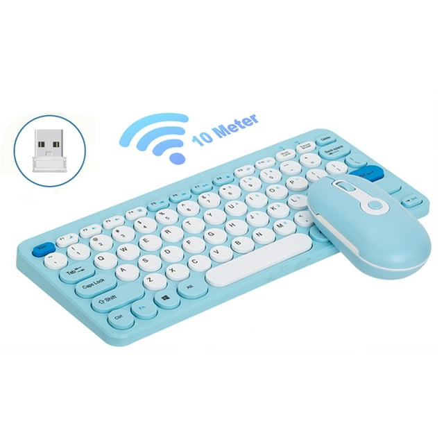 Wireless Keyboard and Mouse Combo 2.4G Ergonomic Compact Silent for Computer and Laptop