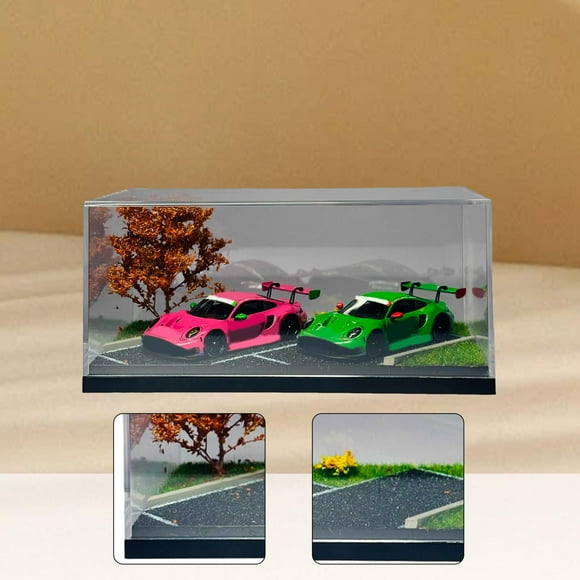 Vitrina Protectora Para Coche A Escala 1/64, Modelo De Coche Fundido A Presión, A Prueba De Polvo, Para Aparcamiento