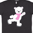 thumbnail image 4 of Inktastic Polar Bear, White Bear, Ice Skating Bear, Scarf T-Shirt, 4 of 5