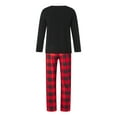 thumbnail image 6 of Elippeo Christmas Pajamas for Family, Long Sleeve Tops + Buffalo Plaid Pants Set Sleepwear Loungewear, 6 of 10