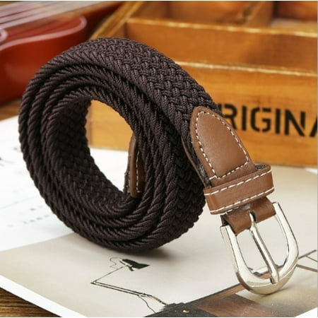 belt elastic woven stretch jeans canvas leather