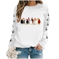 thumbnail image 3 of WEAIXIMIUNG Sweatshirts pour Femmes Vestes à Fermeture Éclair Complète Oversize Manches Longues Col Rond Sweatshirts Imprimés Lettres Pull Léger Ample Blouse Top, 3 of 5