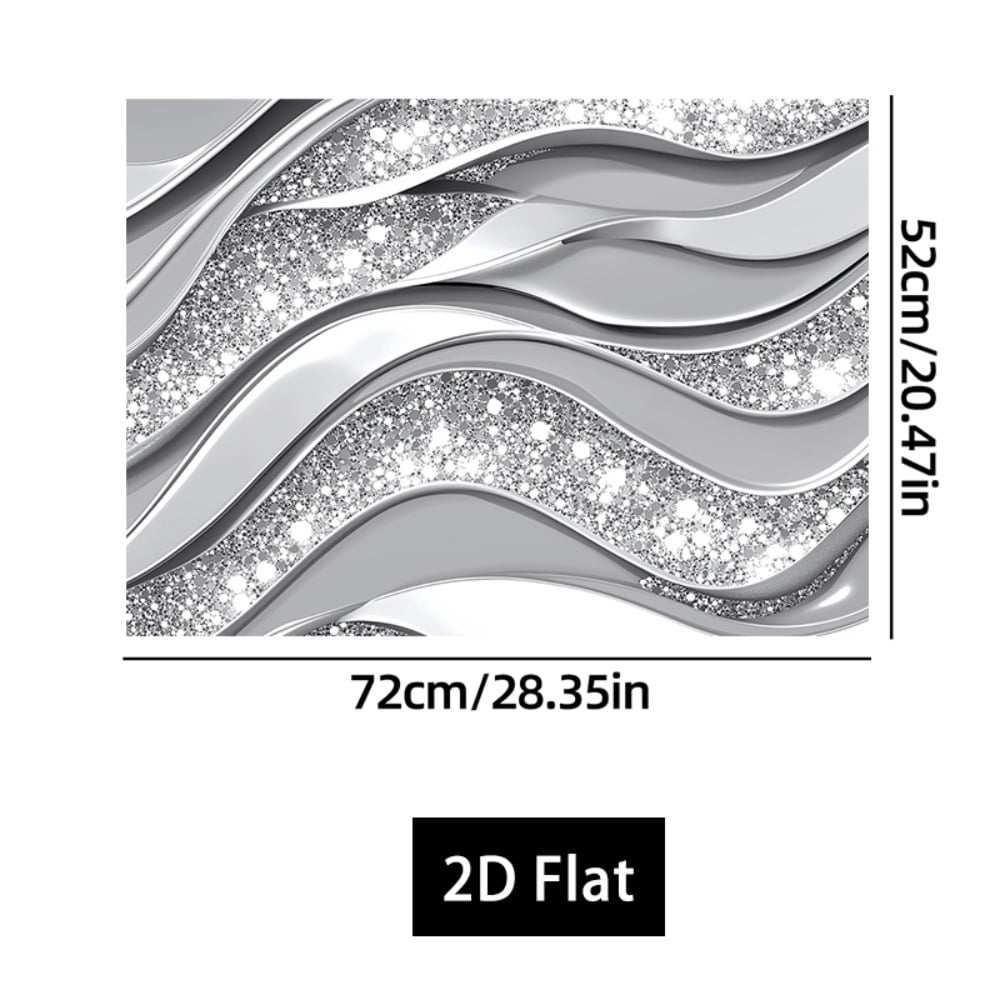 1 piece, stove panel and cooktop panel protection pad, 2D flat wave art pattern kitchen decorative countertop pad, suitable for stoves, washing machines, dryers, coffee machines, multi-functional kit
