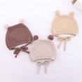 thumbnail image 3 of Kids Baby Hat Soft Warm Cable Knit Beanie Toddler Girl Fall Winter Hats, 3 of 7