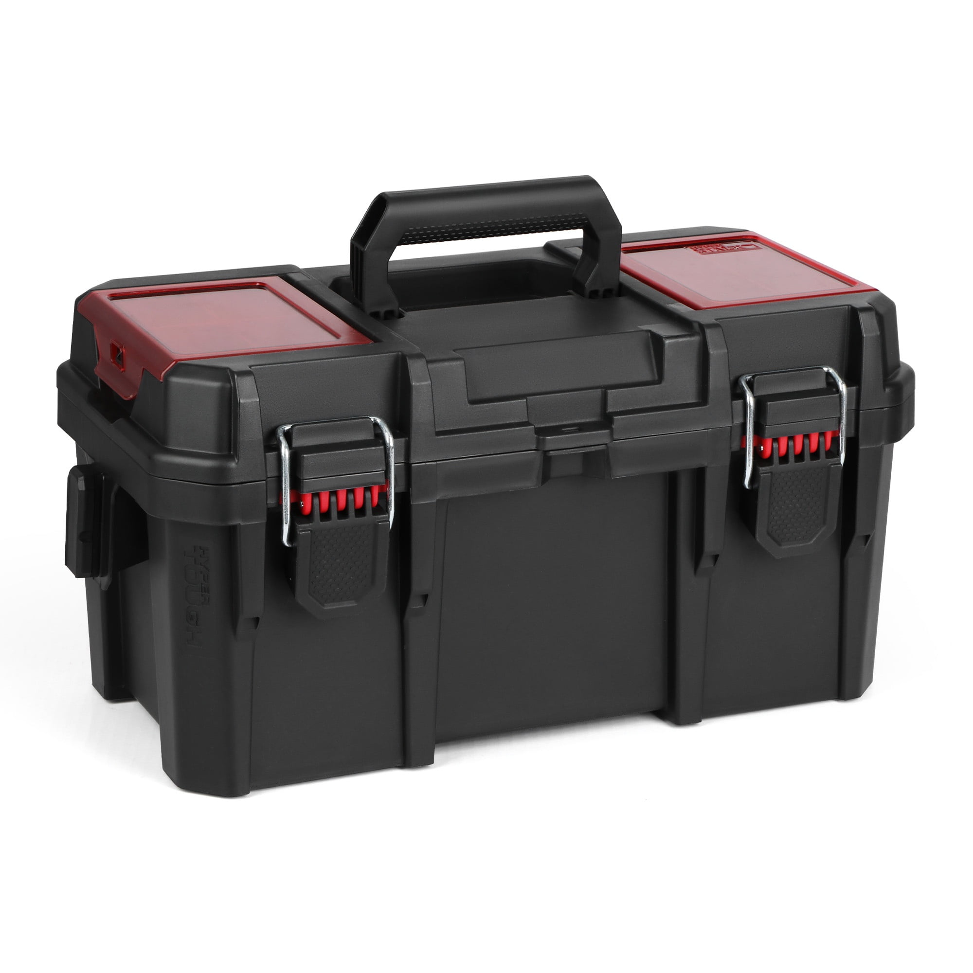 Hyper Tough 16-Inch Toolbox – Heavy-Duty Resin Storage with Padlock Security