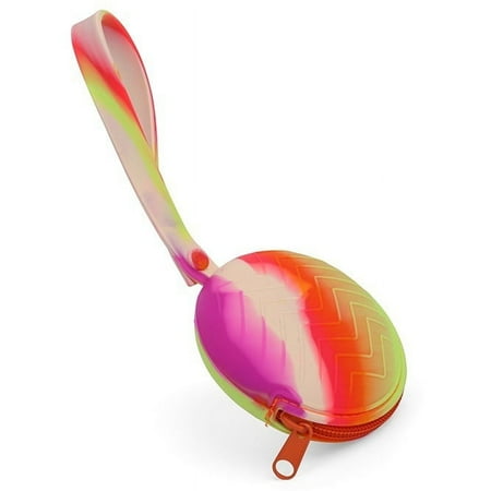 Ecovona - Silicone Baby Pacifier Holder Case | Dishwasher Safe w/ Durable Button Closure Diaper Bag Strap | Soft Pocket Cover for Pacifiers & Binky | Keep Pacifiers Clean and Always in Reach| Rainbow