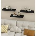 thumbnail image 5 of 3 Pack Black Floating Shelves,24" W x 7.9" D x 1.5" H, Holds Up to 37 Lbs, Ideal for Living Room, Bedroom, Bathroom, Kitchen, Office, Storage, Display, with Invisible Brackets Wall Shelves, 5 of 15