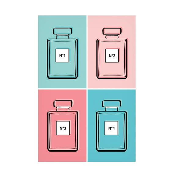 Trademark Fine Art Martina Pastel Perfumes Canvas Wall Art