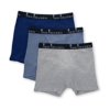 Men's Van Heusen 191QB02BS Daily Grind Cotton Boxer Briefs - 3 Pack (Grey/Light Blue/Blue M)
