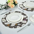 thumbnail image 4 of SKYSONIC Halloween Ghost Round Placemats for Dining Table Non-Slip Heat-Resistant Polyester Table Mats Set of 6 Washable Table Mats for Kitchen Dining Table Decoration, 4 of 5