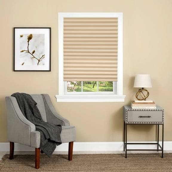 Achim Cordless Room Darkening Vinyl Pleated 48 in Window Shades
