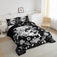 thumbnail image 3 of Castle Fairy Adults Female Men Gothic Flowers Skull Bedding Comforter Set 2pcs,Bohemian Starry Sky Twin Comforter Sets Microfiber,Exotic Style Breathable Bedding Set,Ultra Soft Home Decor,Reversible, 3 of 8