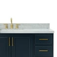 thumbnail image 4 of Ariel Stafford 55 Inch Single Rectangle Sink Vanity With Carrara White Marble Countertop W/1.5" Edge In Midnight Blue, 4 of 10