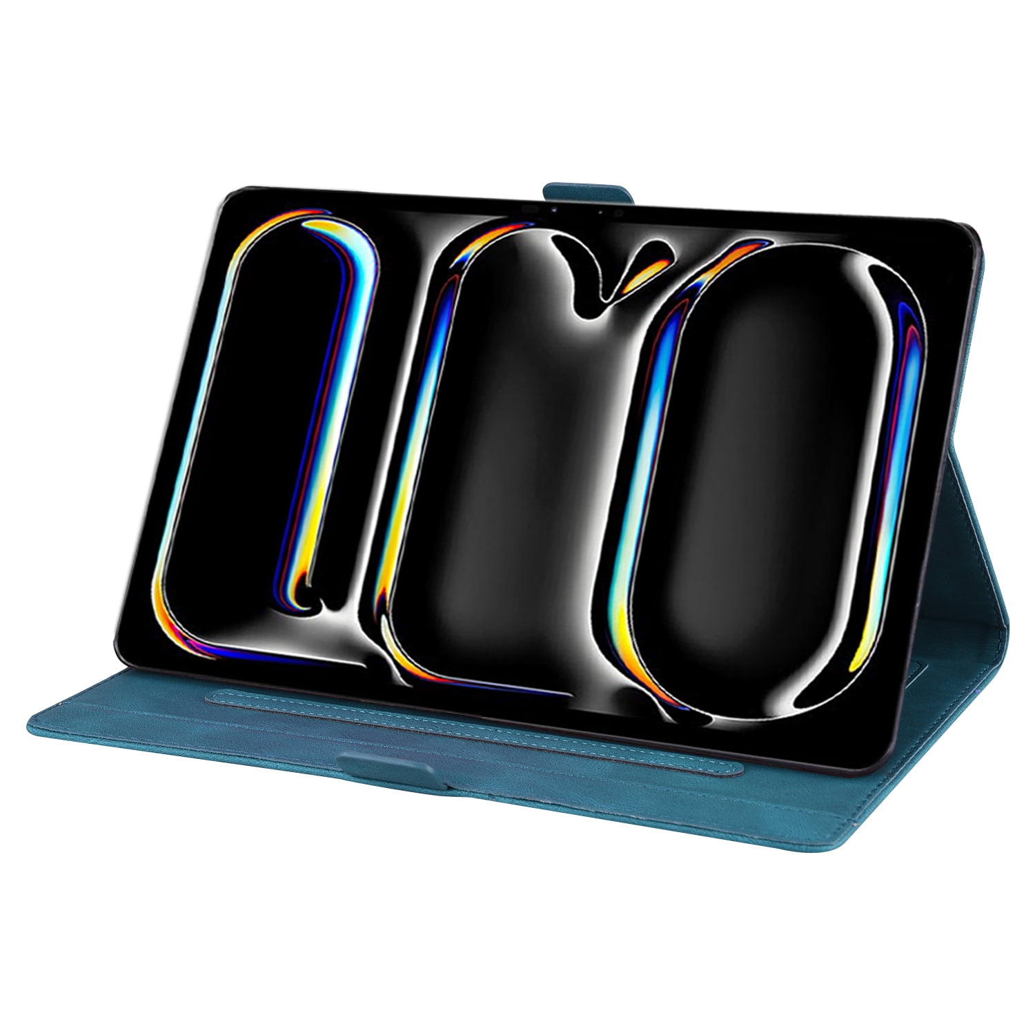 Allytechgroup iPad Pro 11 M4 2024 Case, PU Leather Folio Stand Bumper Anti-Scratch Kickstand Butterfly Embossed Shockproof Slim Fit Pencil Holder Case Cover for Apple iPad Pro 11" 2024, Blue