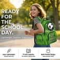 thumbnail image 6 of DISNIMO Soccer Ball Printed 17 Inch Kids School Backpack Lightweight Large Bookbag with Side Mesh Pockets Front Zipper Pocket for Teens Student Daily Use, 6 of 7