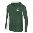 thumbnail image 2 of Men's Colosseum Green Michigan State Spartans Always Sunny Quarter-Zip Hoodie, 2 of 3