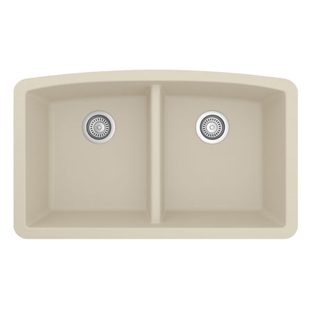 Karran Usa Qu-710 Quartz Qu 32 Undermount Double Basin Quartz Composite Kitchen Sink -