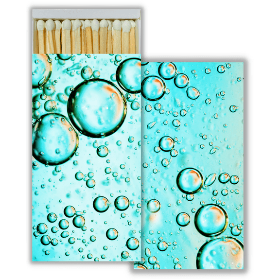 Air Bubbles Decorative Matchboxes with Wooden Matches | 10 Pack