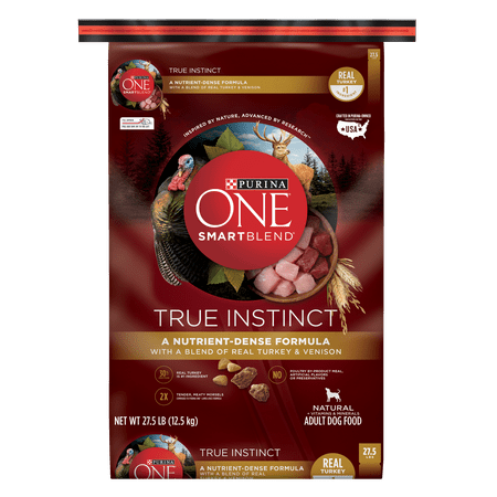 Purina ONE SmartBlend True Instinct Natural With Real Turkey & Venison Adult Dry Dog Food - 27.5 lb. Bag
