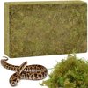 Halatool 8oz Natural Sphagnum Moss for Reptiles- 12QT Green Live Moss for Terrarium Plants Long Fiber Reptile Moss for Leopard Gecko Snake Hamsters Tortoises Frogs Lizards Salamanders