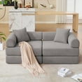 thumbnail image 4 of SOULART 73.00" Cloud Couch, Gray Sectional Sofa with Modular Convertible Design,Folding Mattress Sofa Bed for Small Spaces, 4 of 13