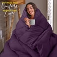 thumbnail image 3 of Utopia Bedding Comforter Duvet Insert, Quilted Comforter with Corner Tabs, Box Stitched Down Alternative Comforters Queen Size Plum, 3 of 7