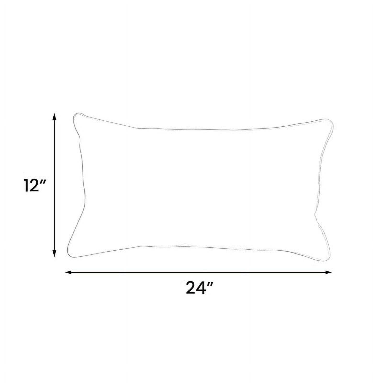 Covers&All Sunbrella Lumbar Pillows Set of 2, UV Fade resistant & Water Repellent Rectangle Lumbar Throw Pillows (Inserts with Covers) for Indoor Outdoor Use