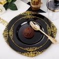thumbnail image 6 of 200Pcs Multi-Use Black and Gold Plastic Dinnerware, 6 of 10